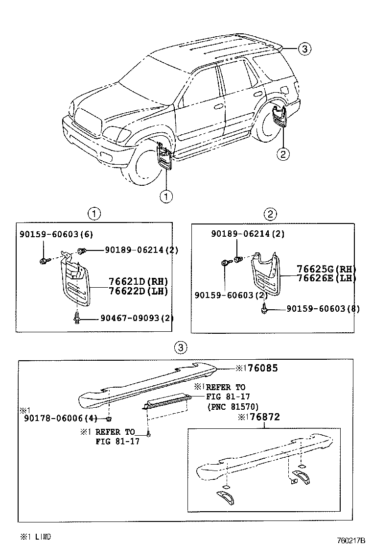 Toyota 76871-0C901 SPOILER SUB-ASSY, REAR