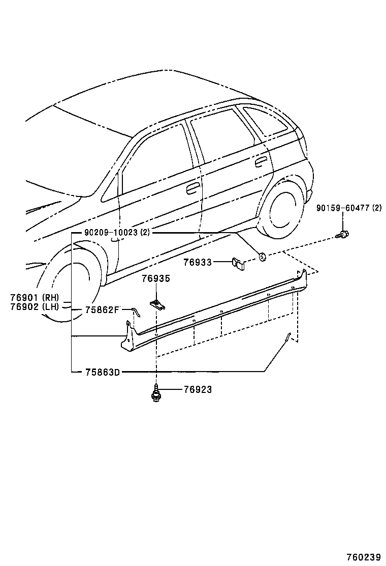 76871-44901 SPOILER, REAR product image