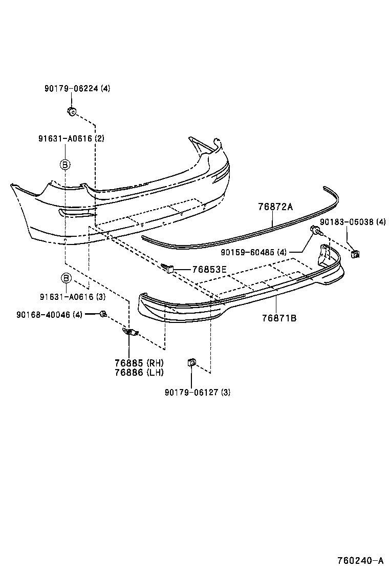 76871-44901 SPOILER, REAR product image