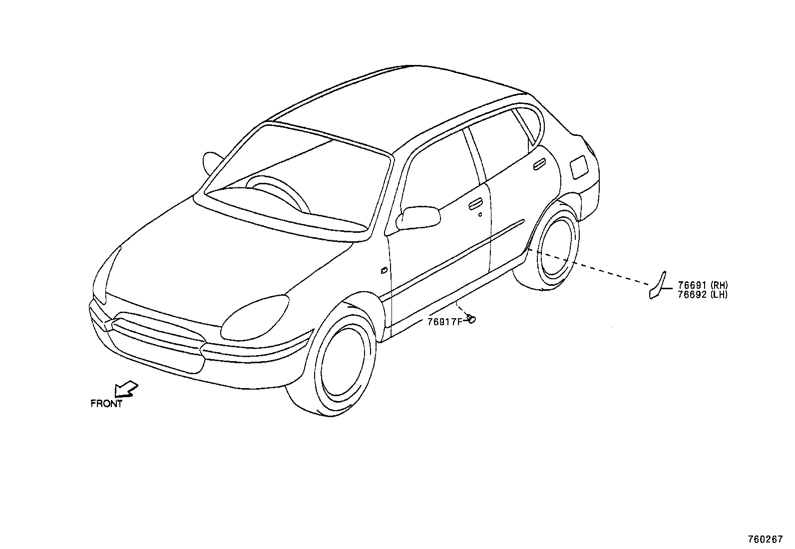 76803-97401 PROTECTOR, REAR SPOILER, NO.1 product image