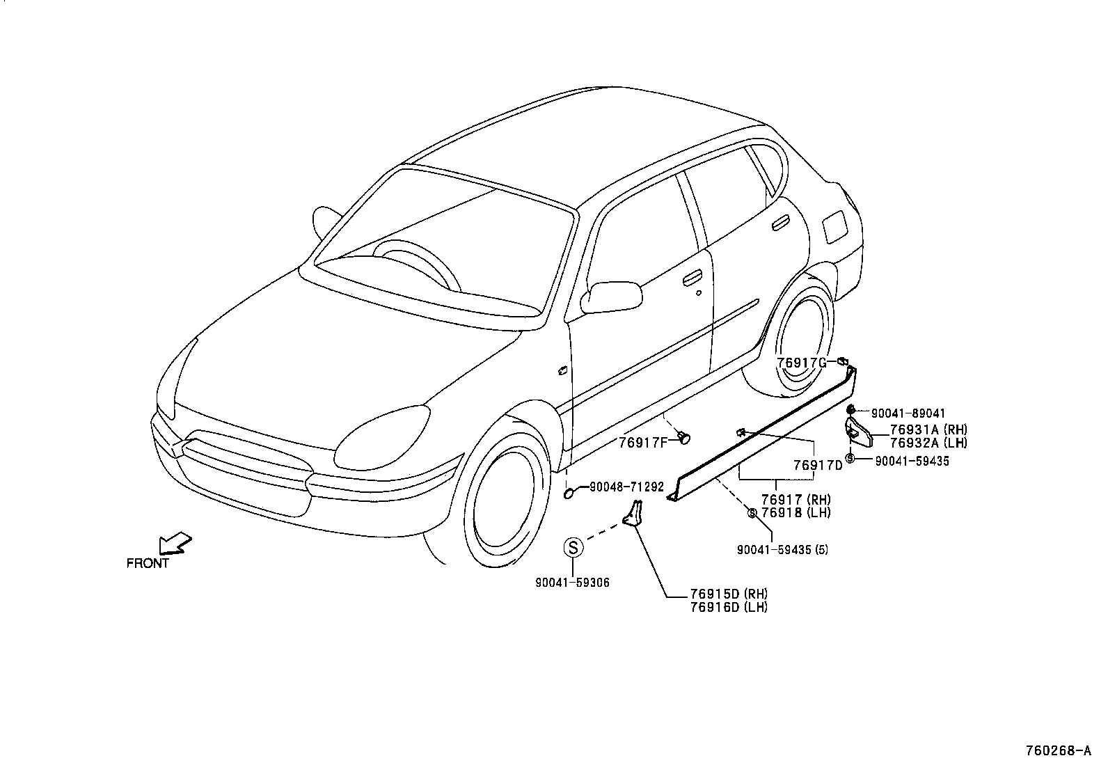 76803-97401 PROTECTOR, REAR SPOILER, NO.1 product image