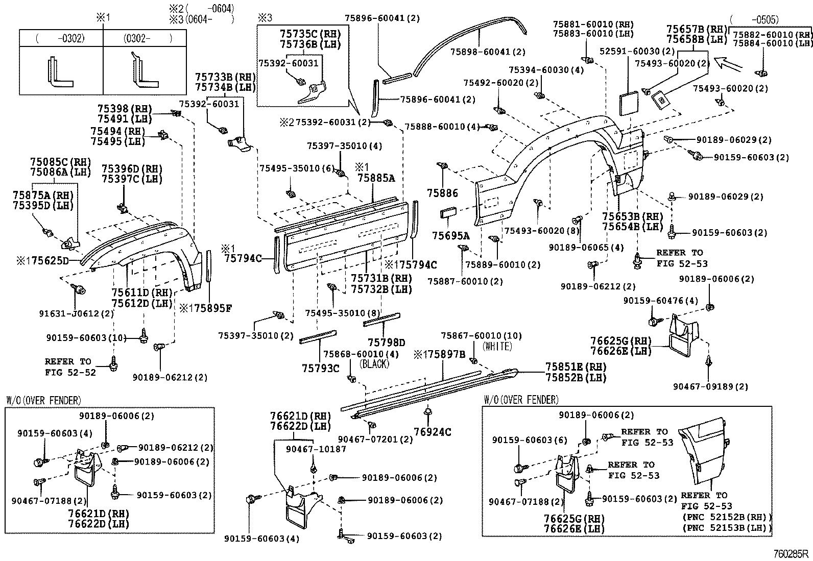 76604-0G010-F0 MUDGUARD, FRONT FENDER, LH product image