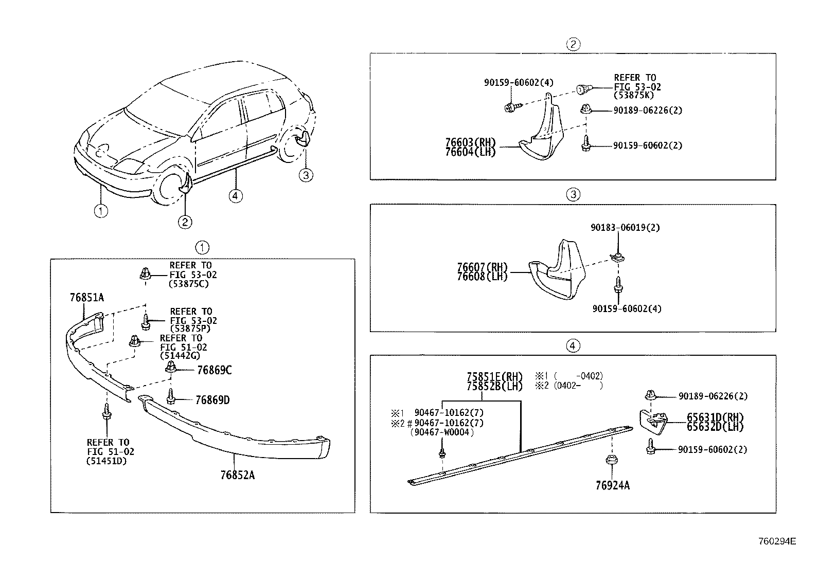 76851-02090 COVER, FRONT SPOILER, RH product image