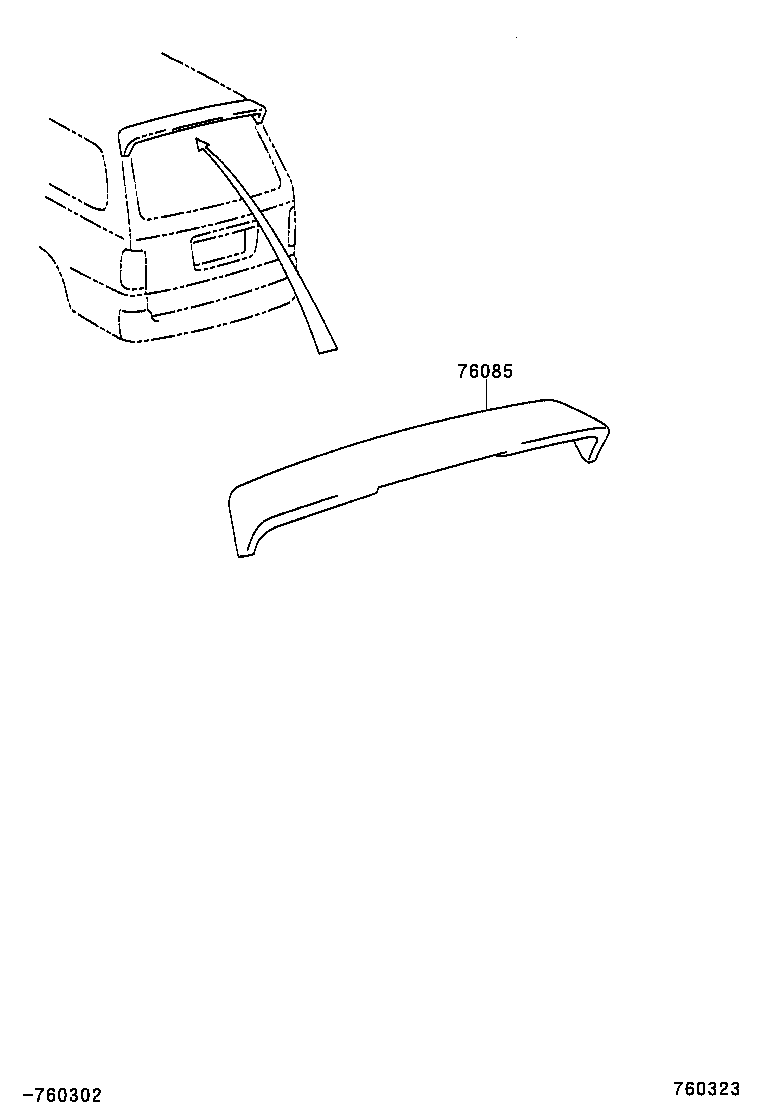 76870-YG010 SPOILER SUB-ASSY, REAR product image