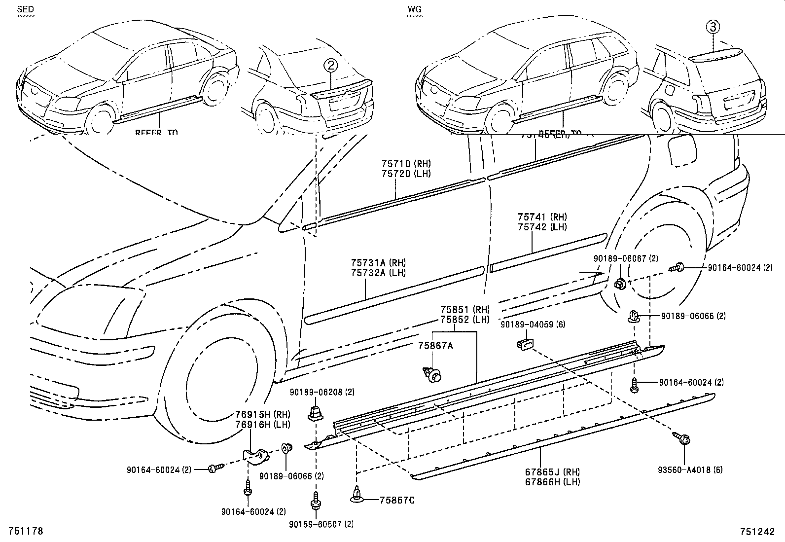 76853-20030 RETAINER, FRONT SPOILER, NO.1 product image