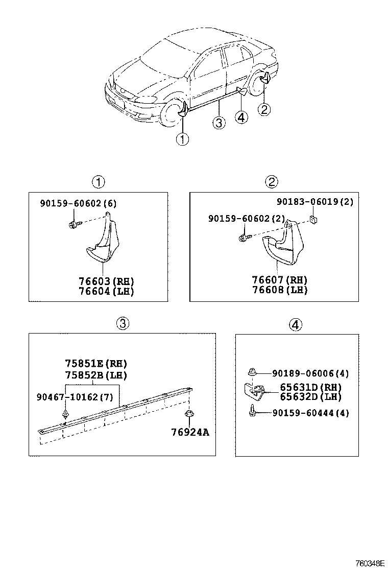 65631-02060 PLATE, REAR WHEEL HOUSE, FRONT RH product image