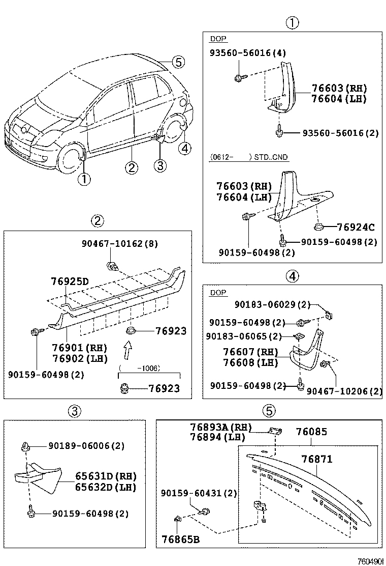 Toyota 65632-52100 PLATE, REAR WHEEL HOUSE, FRONT LH