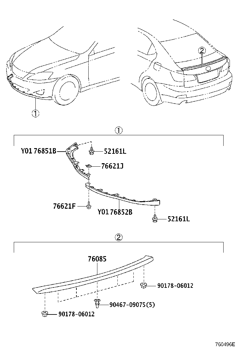 76852-53010-D1 SPOILER, FRONT, LH product image