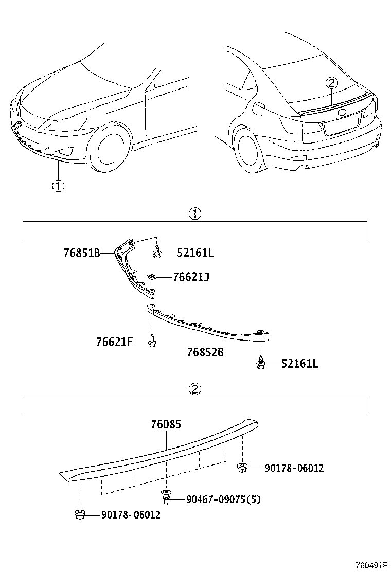 Toyota 76852-53020-D0 COVER, FRONT SPOILER, LH