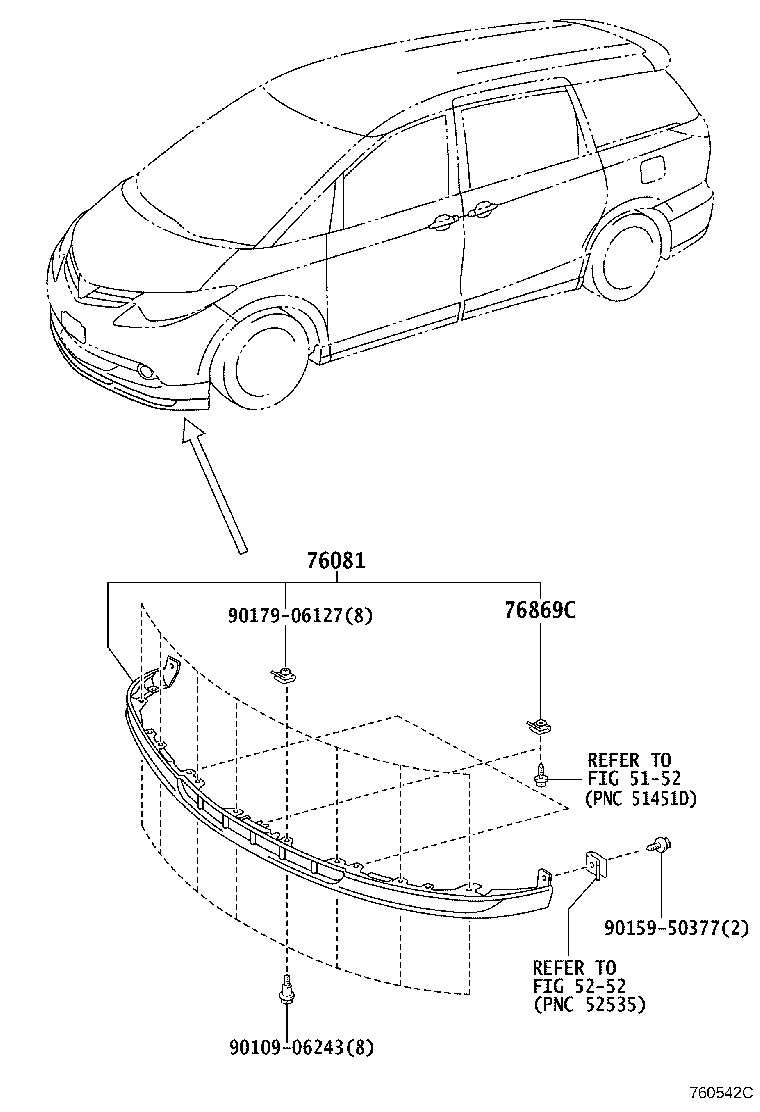 76081-28100 SPOILER SUB-ASSY, FRONT product image