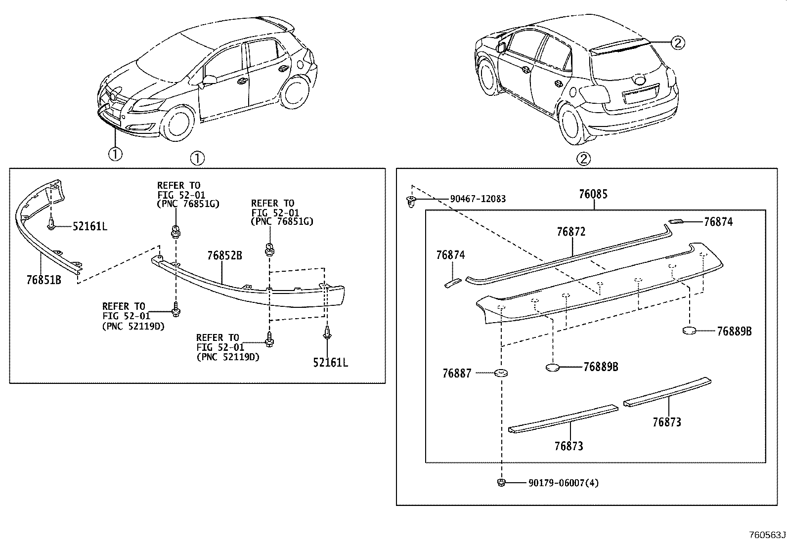 76872-12170 PROTECTOR, REAR SPOILER, NO.1 product image