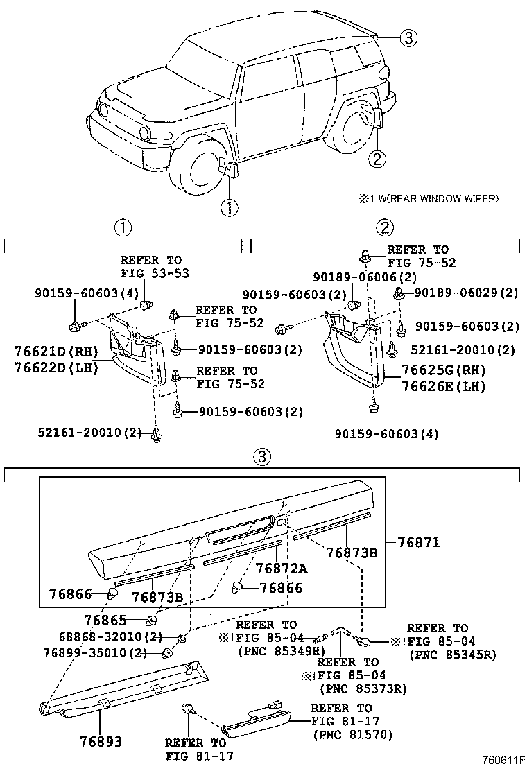 76607-35101 MUDGUARD, QUARTER PANEL, REAR RH product image