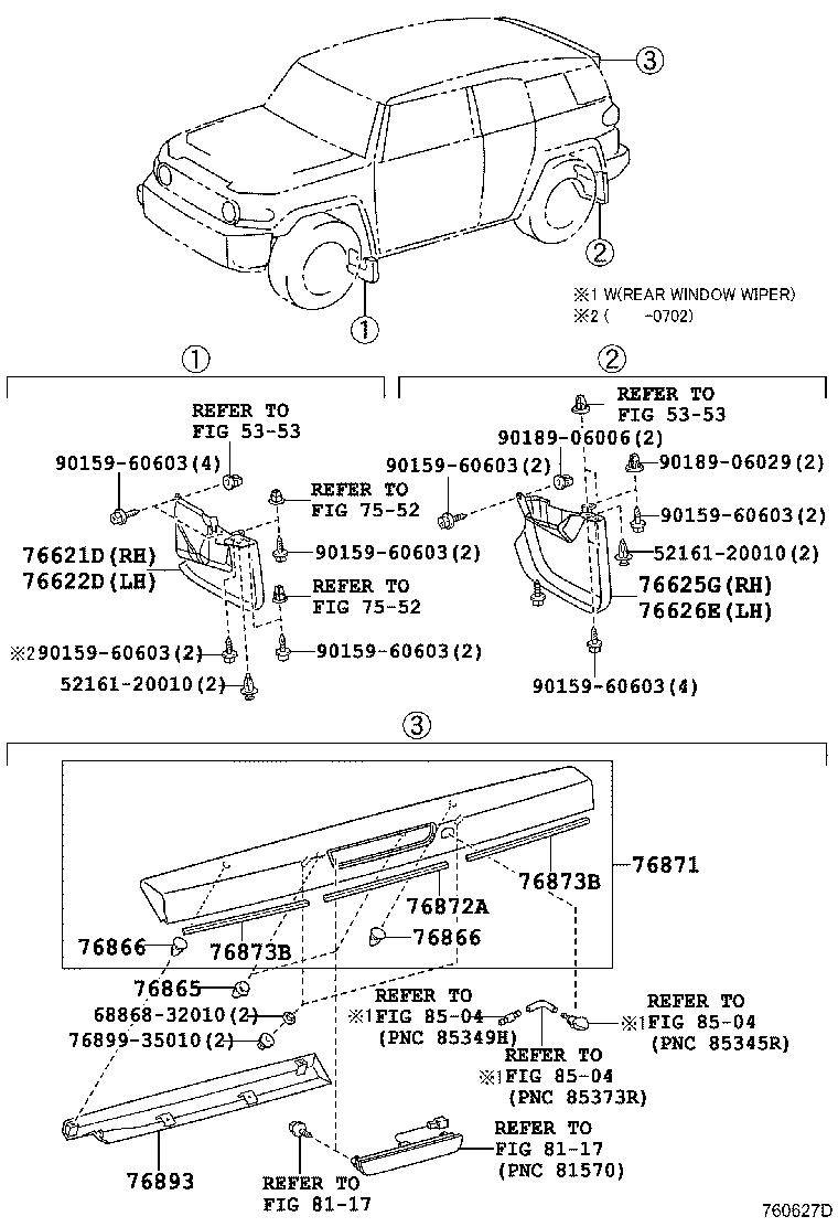 Toyota 76871-35101 SPOILER, REAR