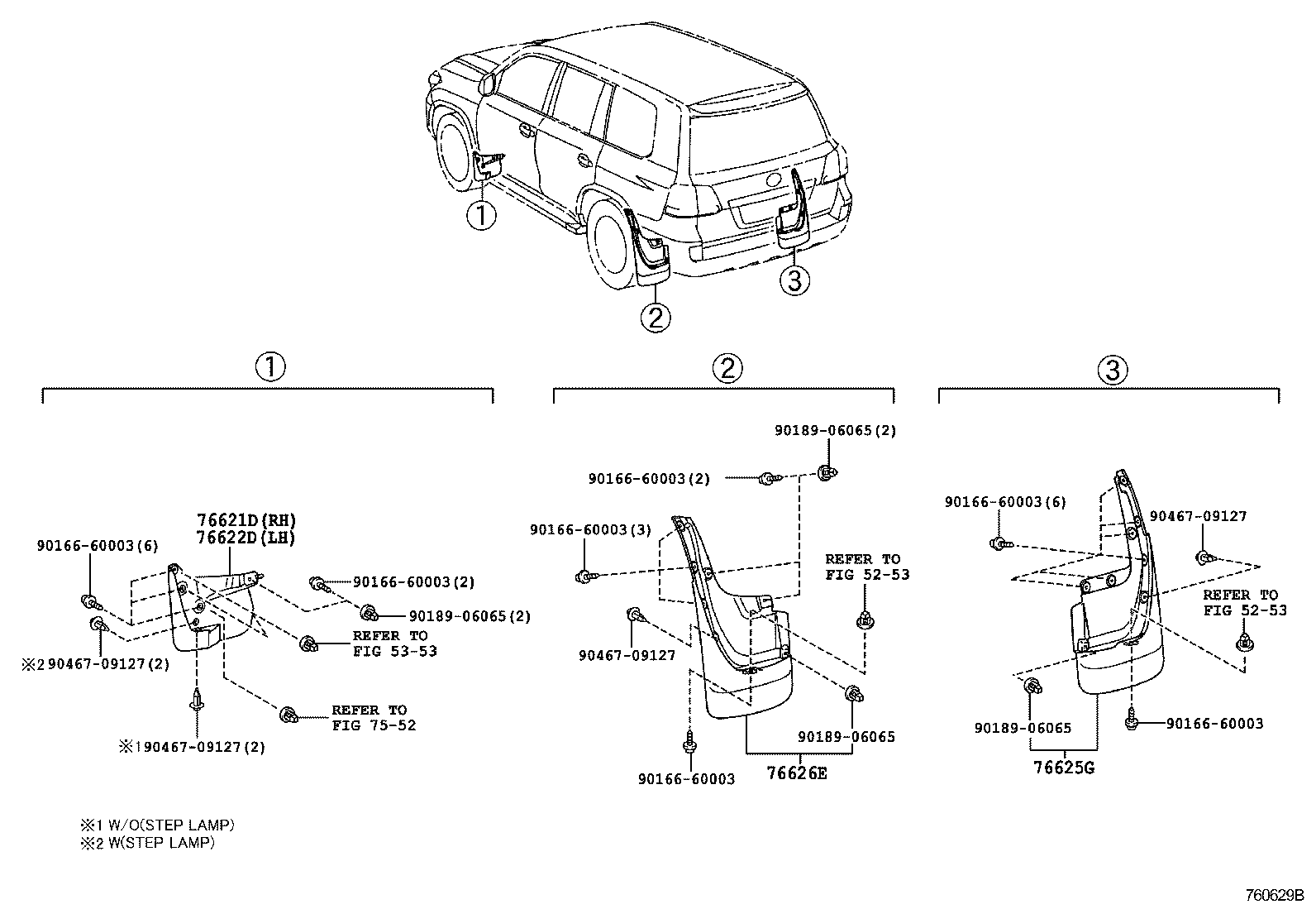 76622-60130 MUDGUARD, FRONT FENDER, LH product image
