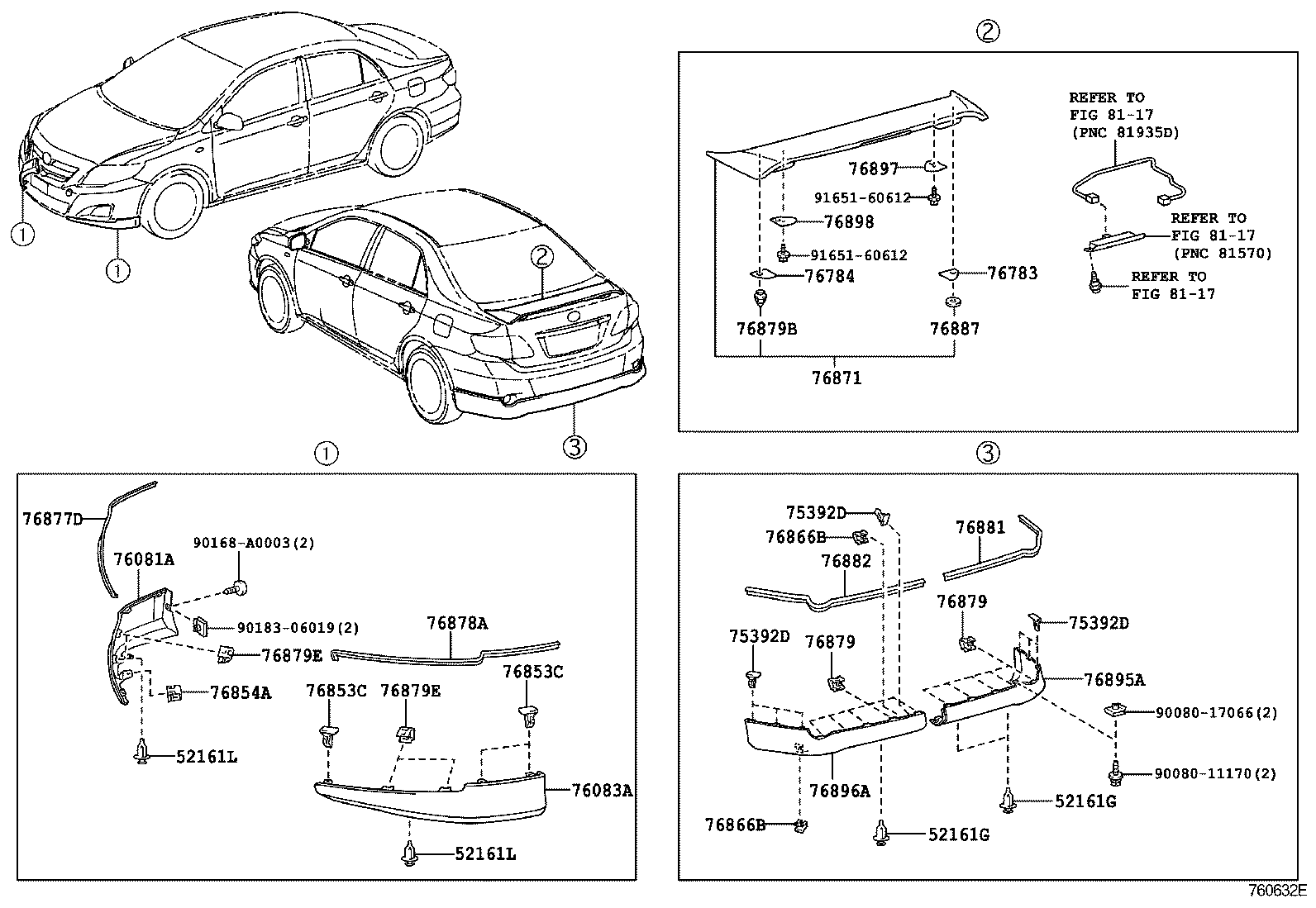 Toyota 76852-02908 COVER, FRONT SPOILER, LH