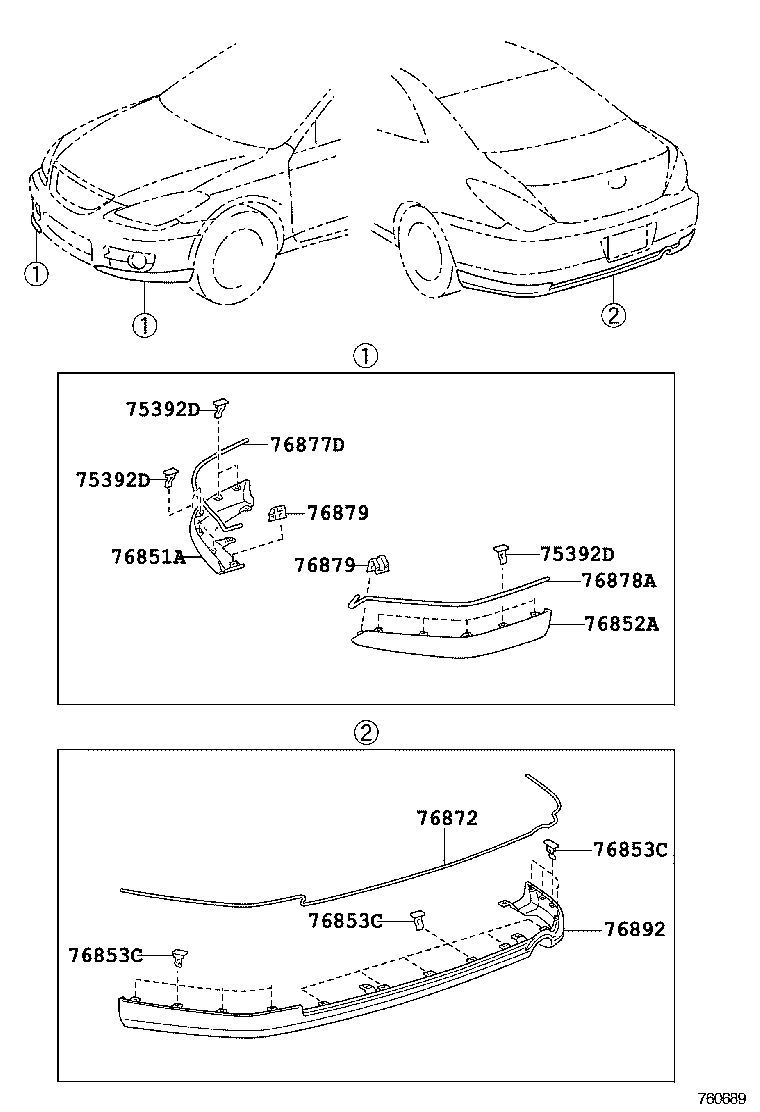 76871-AA901 SPOILER SUB-ASSY, REAR product image