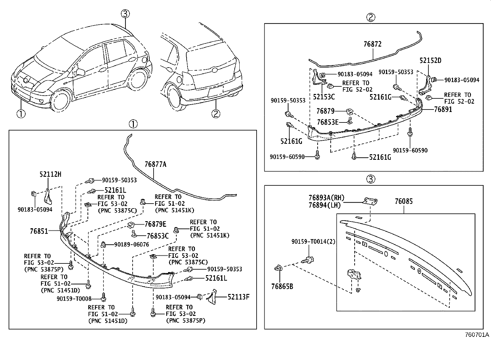 76085-0D901 SPOILER SUB-ASSY, REAR product image