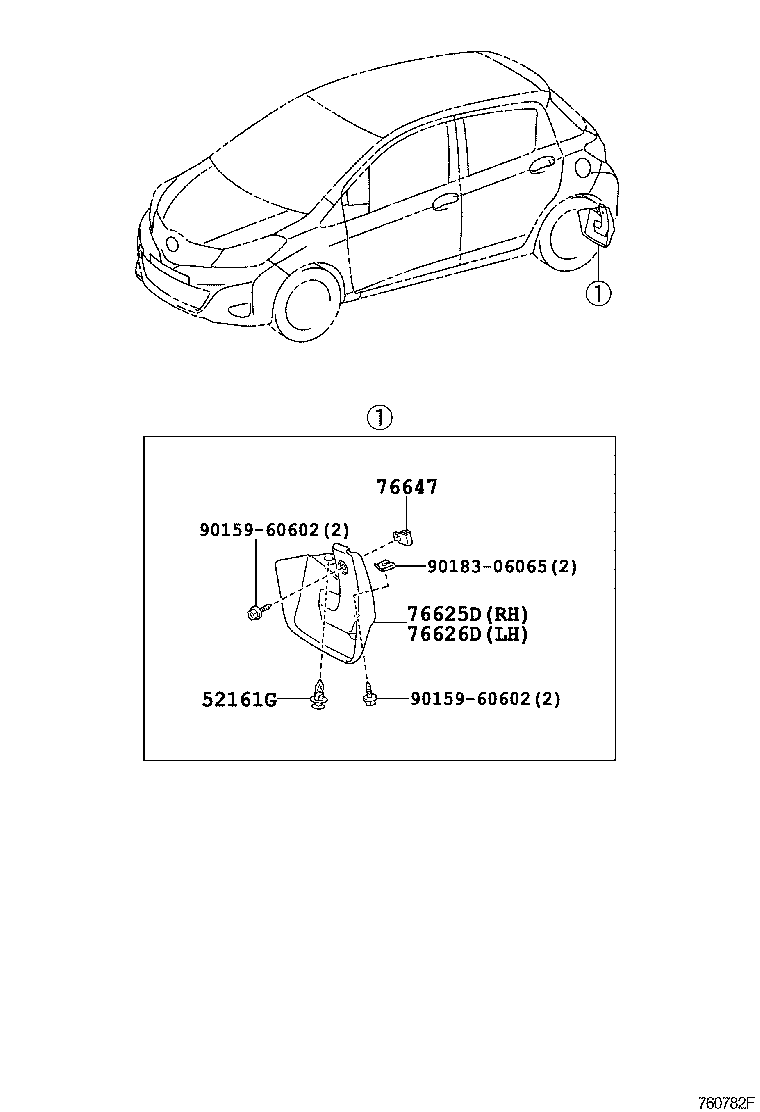 76085-52280-F0 SPOILER SUB-ASSY, REAR product image