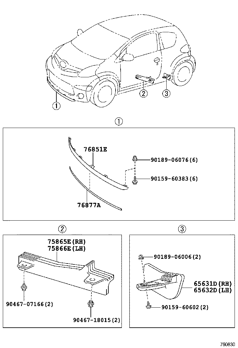 65632-0H010 PLATE, REAR WHEEL HOUSE, FRONT LH product image