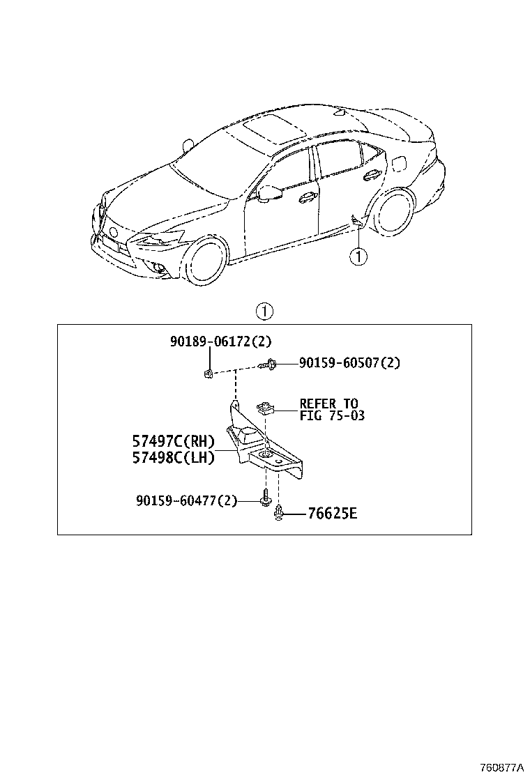Toyota 76085-53060 SPOILER SUB-ASSY, REAR