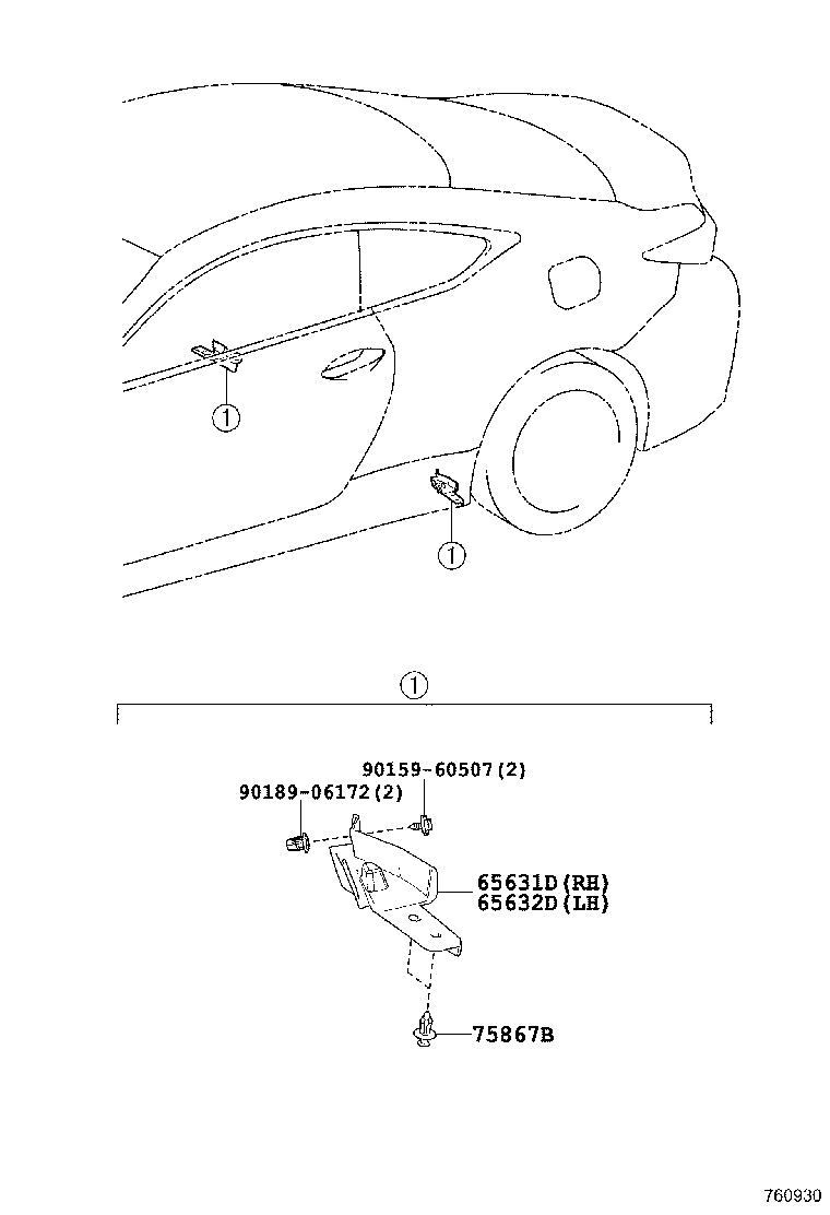 65632-24010 PLATE, REAR WHEEL HOUSE, FRONT LH product image