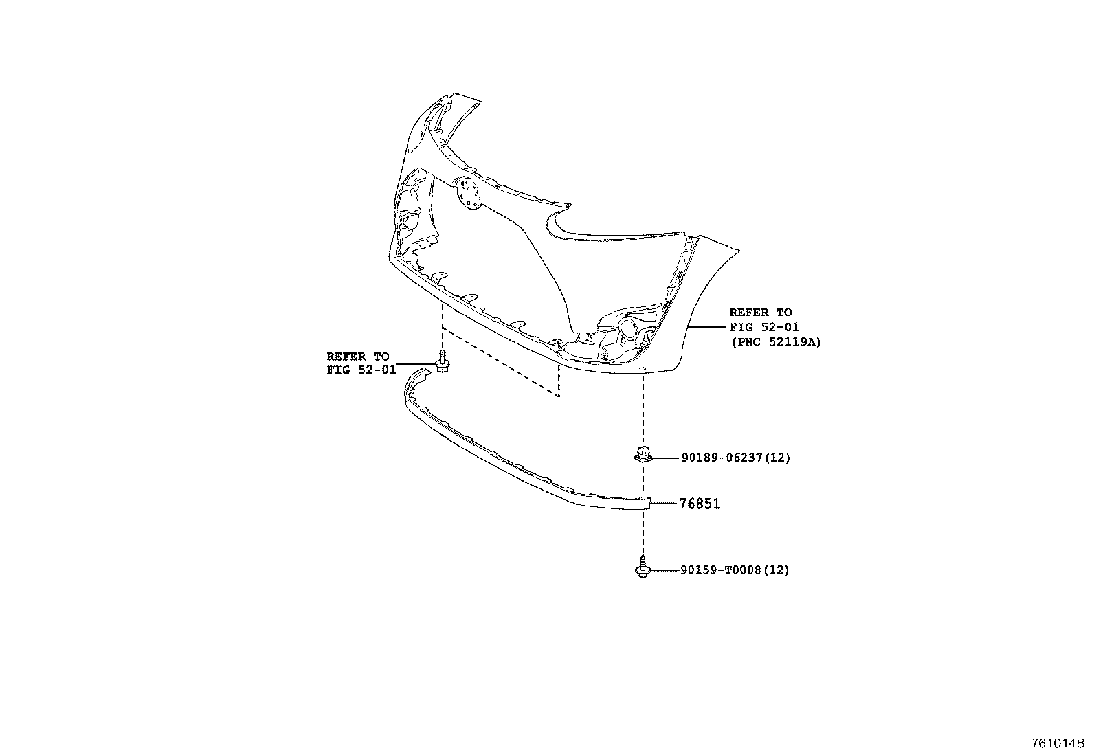 76851-0D190 COVER, FRONT SPOILER product image