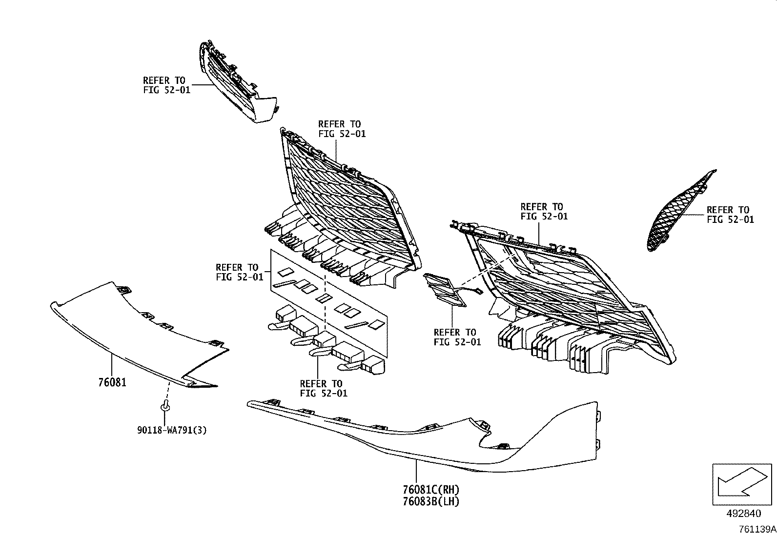 Toyota 76853-WAA01 SPOILER, FRONT SIDE RH