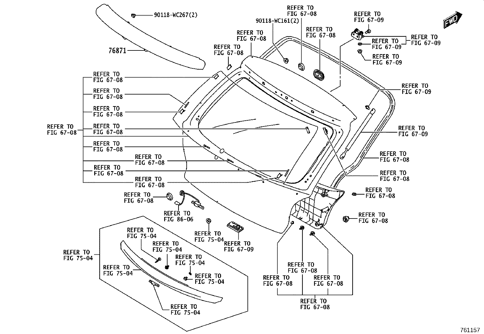 76085-WC001 SPOILER, REAR product image