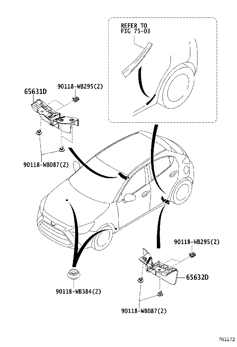 76085-WB001 SPOILER SUB-ASSY, REAR product image