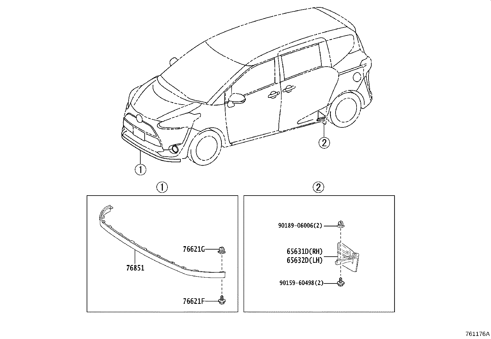 65632-0D120 PLATE, REAR WHEEL HOUSE, FRONT LH product image