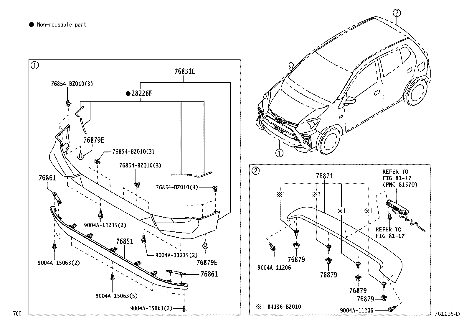 76851-BZ040 COVER, FRONT SPOILER product image