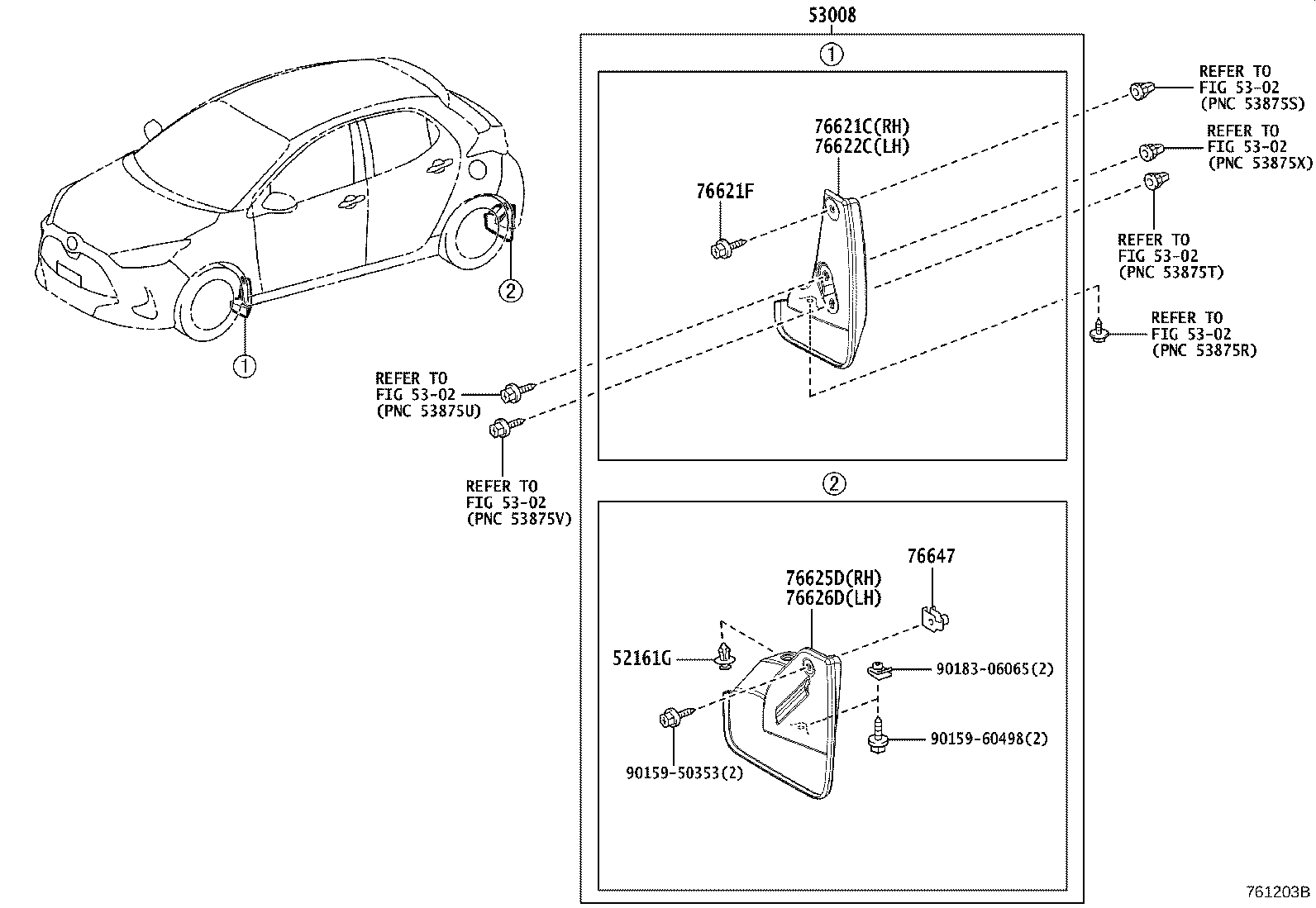 53008-K0010 MUDGUARD SET product image