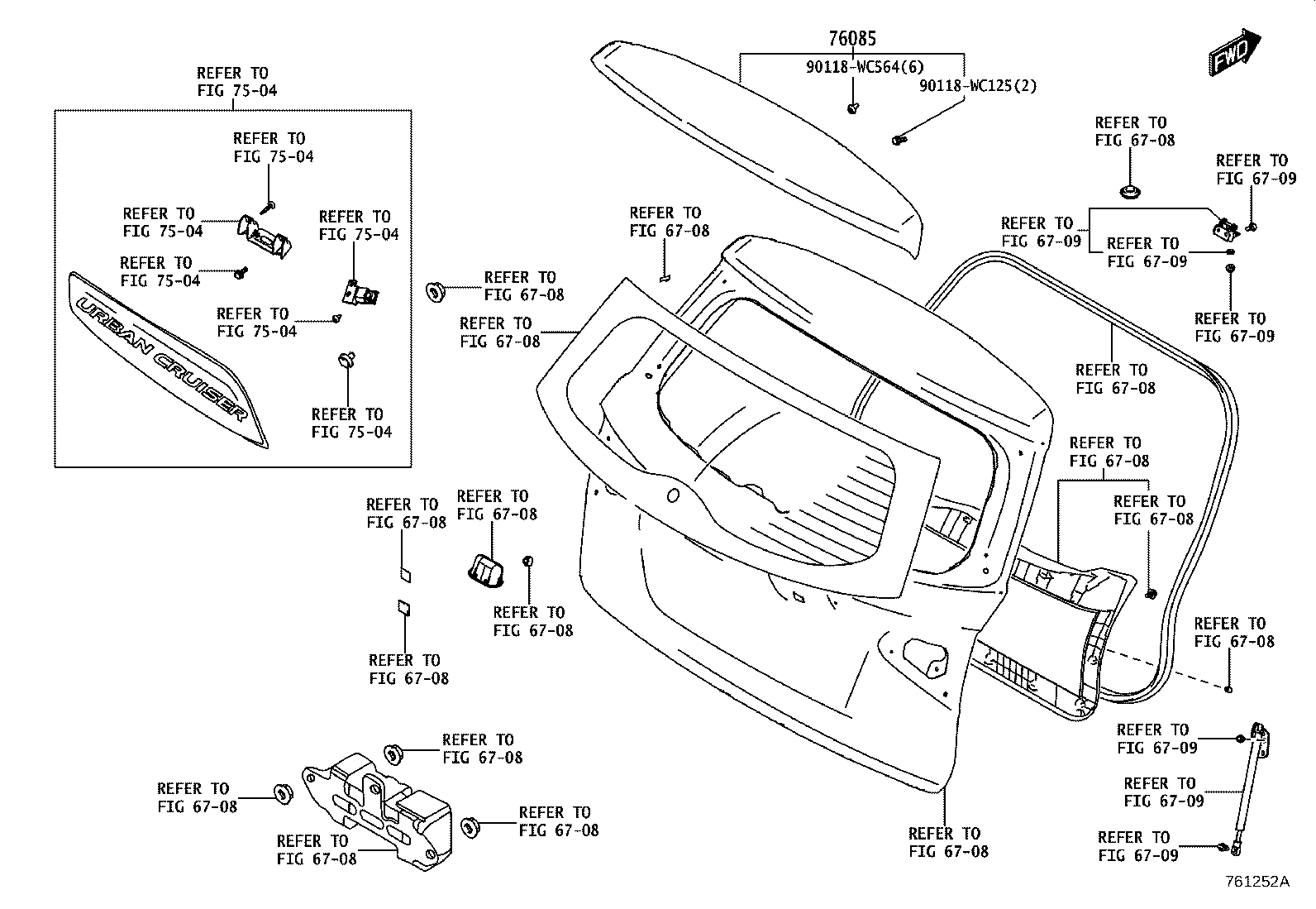 76085-WC011 SPOILER SUB-ASSY, REAR product image