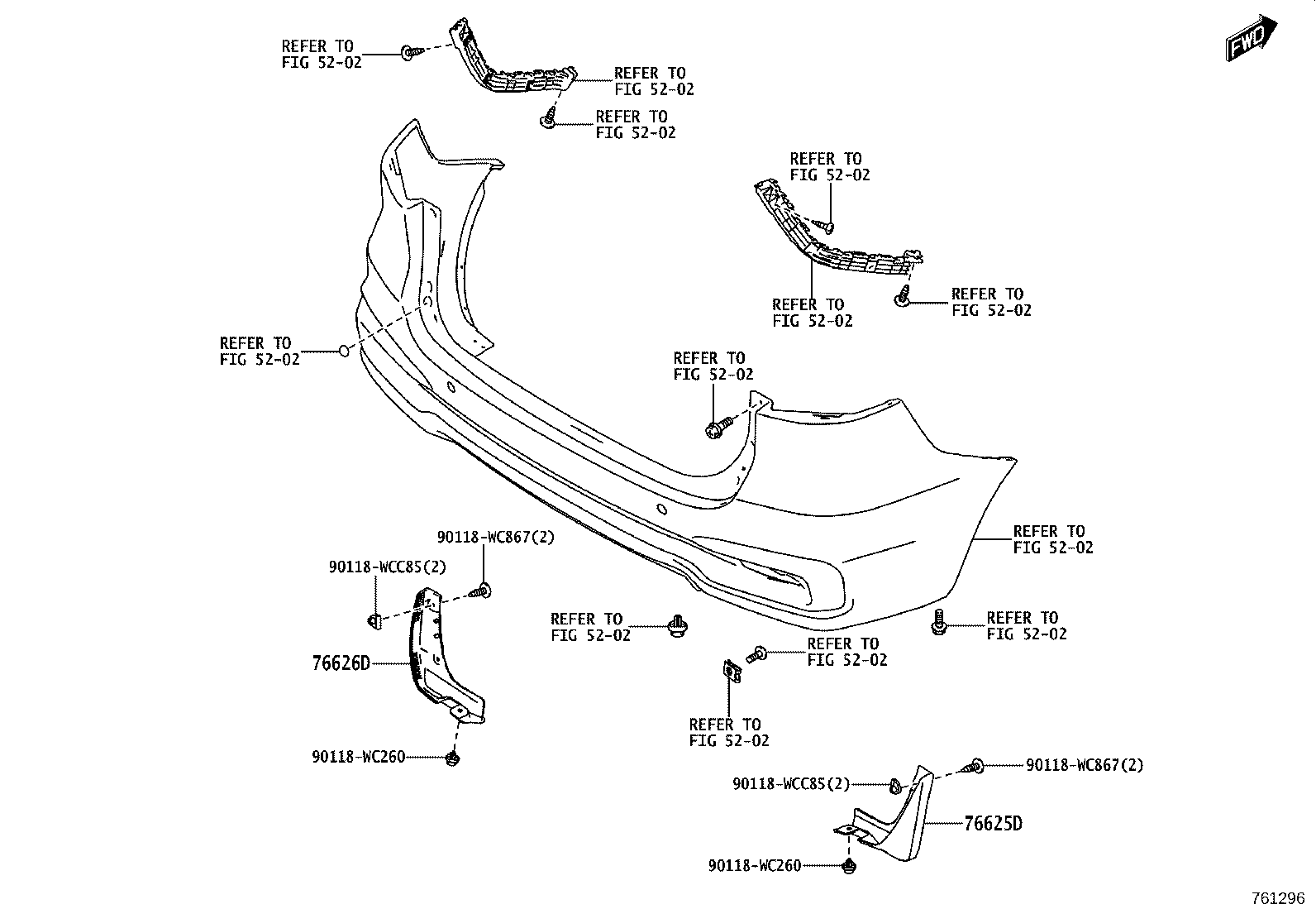 76085-WC079 SPOILER SUB-ASSY, REAR product image