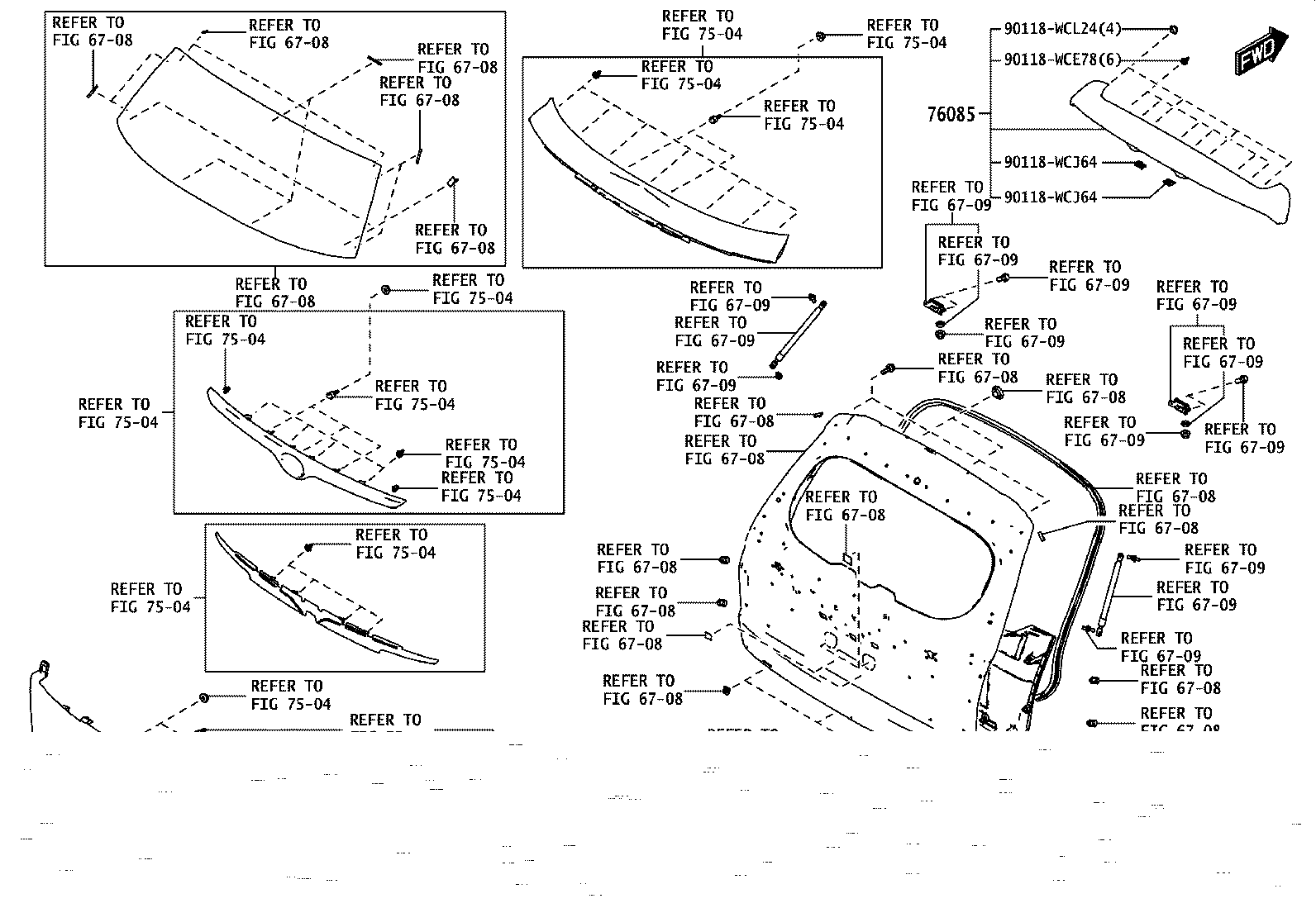 76085-WC029 SPOILER SUB-ASSY, REAR product image
