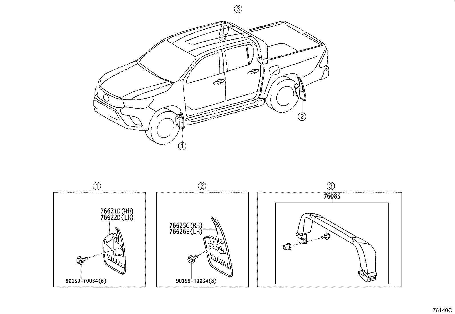 76870-YY010 SPOILER SUB-ASSY, REAR product image