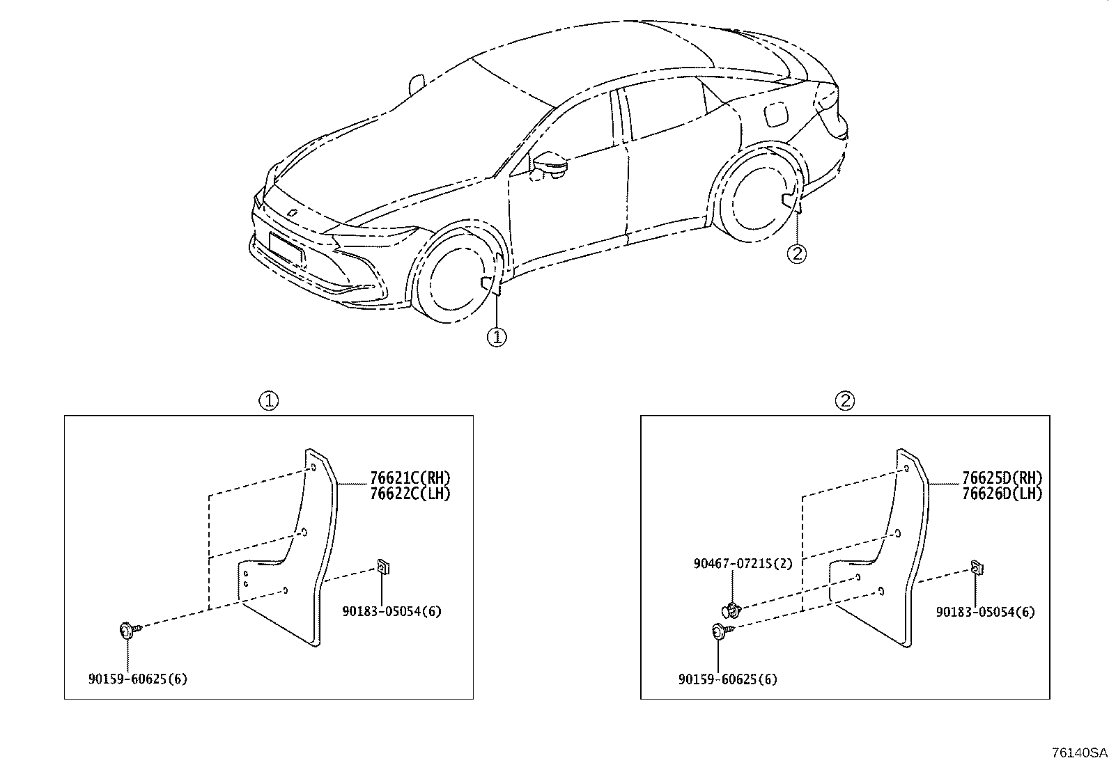 76622-WY010 MUDGUARD, FRONT FENDER, LH product image