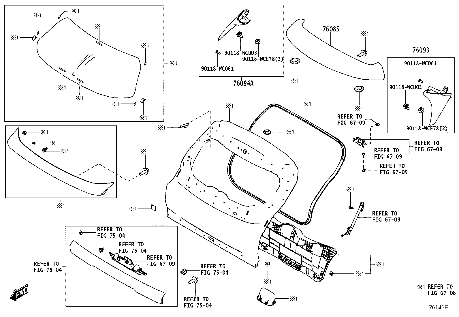 76085-WC084 SPOILER SUB-ASSY, REAR product image