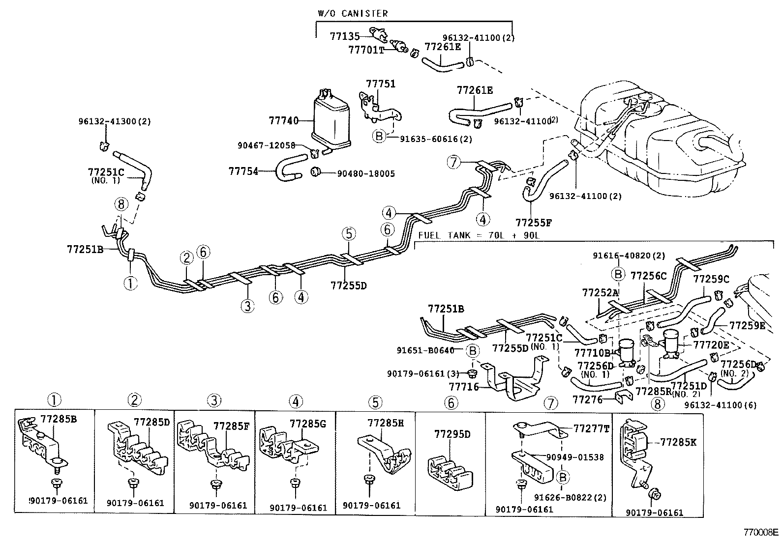 77209-60090 TUBE SUB-ASSY, FUEL TANK MAIN product image
