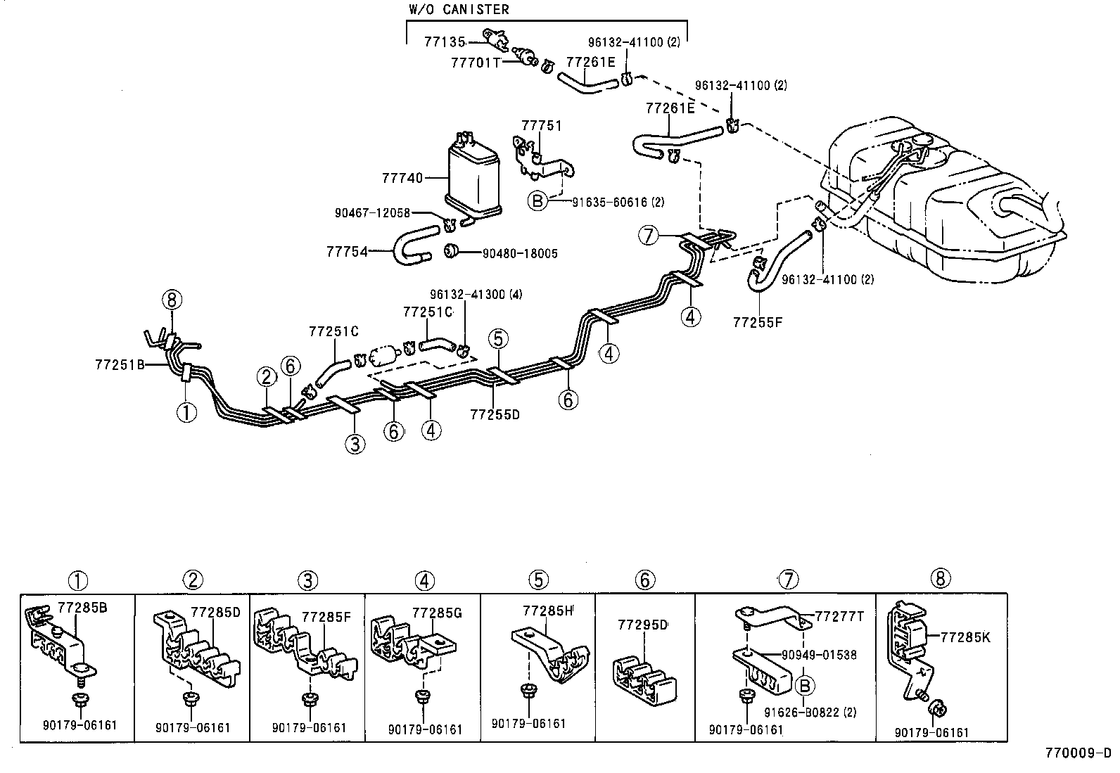 77209-60090 TUBE SUB-ASSY, FUEL TANK MAIN product image