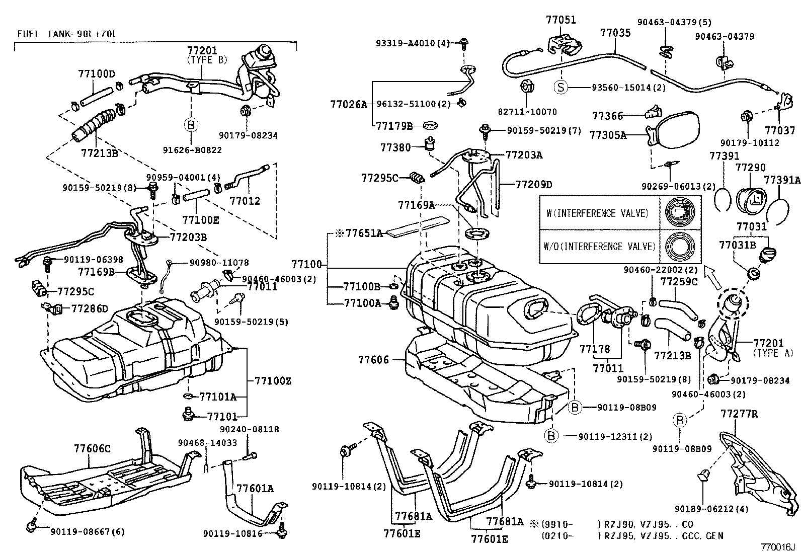 77209-60090 TUBE SUB-ASSY, FUEL TANK MAIN product image