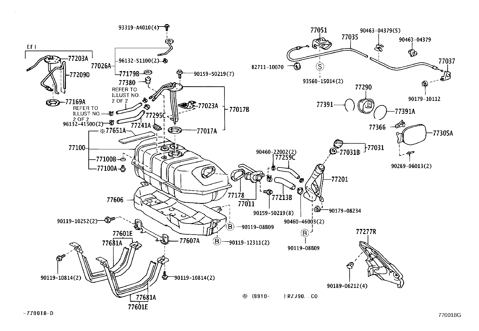 77209-60090 TUBE SUB-ASSY, FUEL TANK MAIN product image