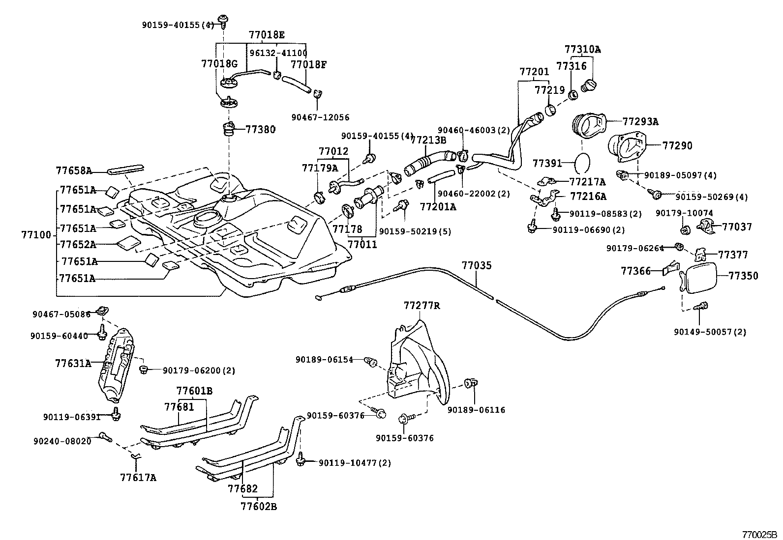77261-20360 TUBE, FUEL TANK TO CANISTER product image