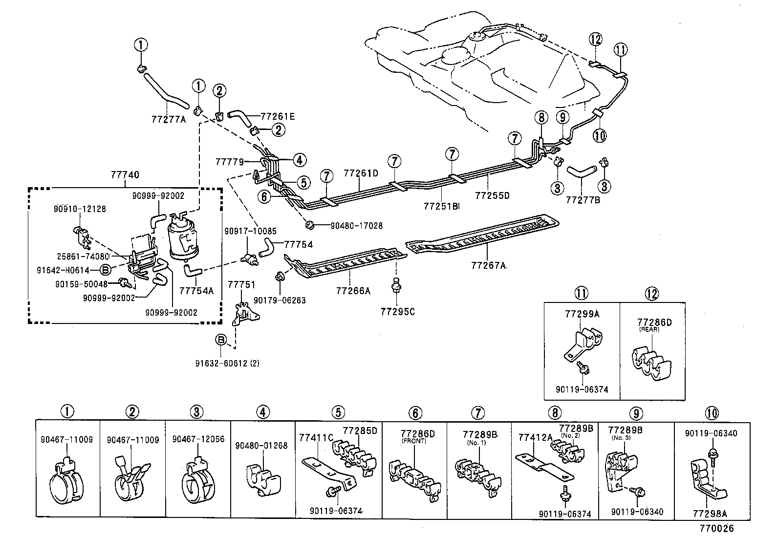 77261-20360 TUBE, FUEL TANK TO CANISTER product image