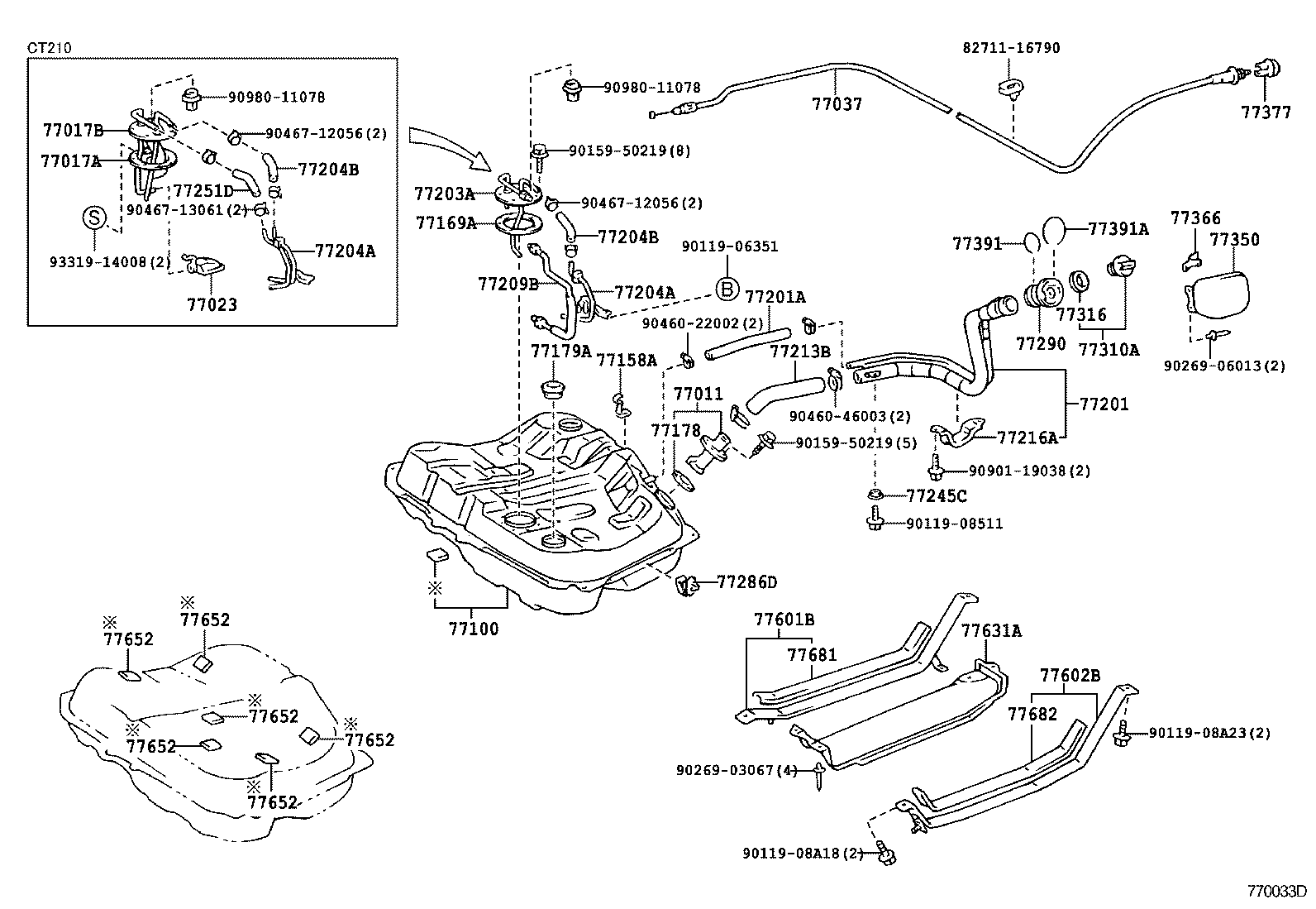 77259-20190 HOSE, FUEL (FOR CHECK VALVE) product image