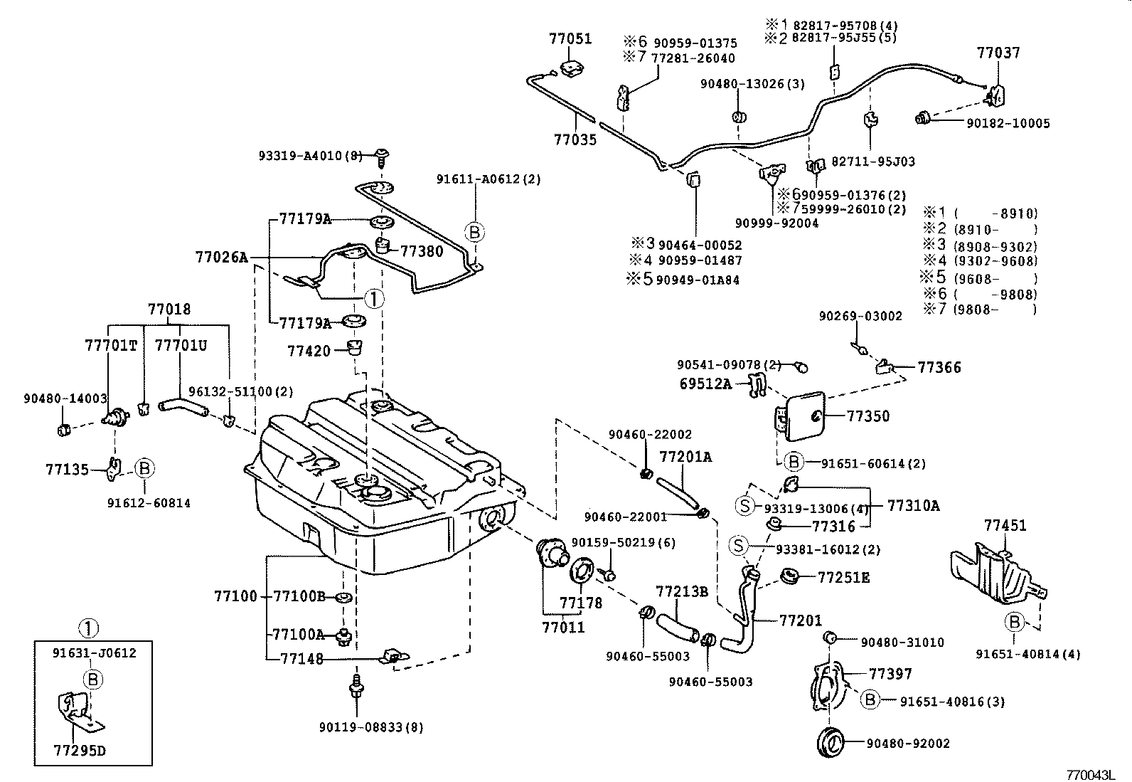 77001-26450 TANK ASSY, FUEL product image
