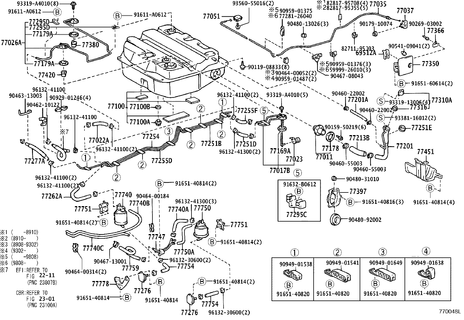 77014-26020 TUBE SUB-ASSY, FUEL TANK BREATHER, NO.3 product image