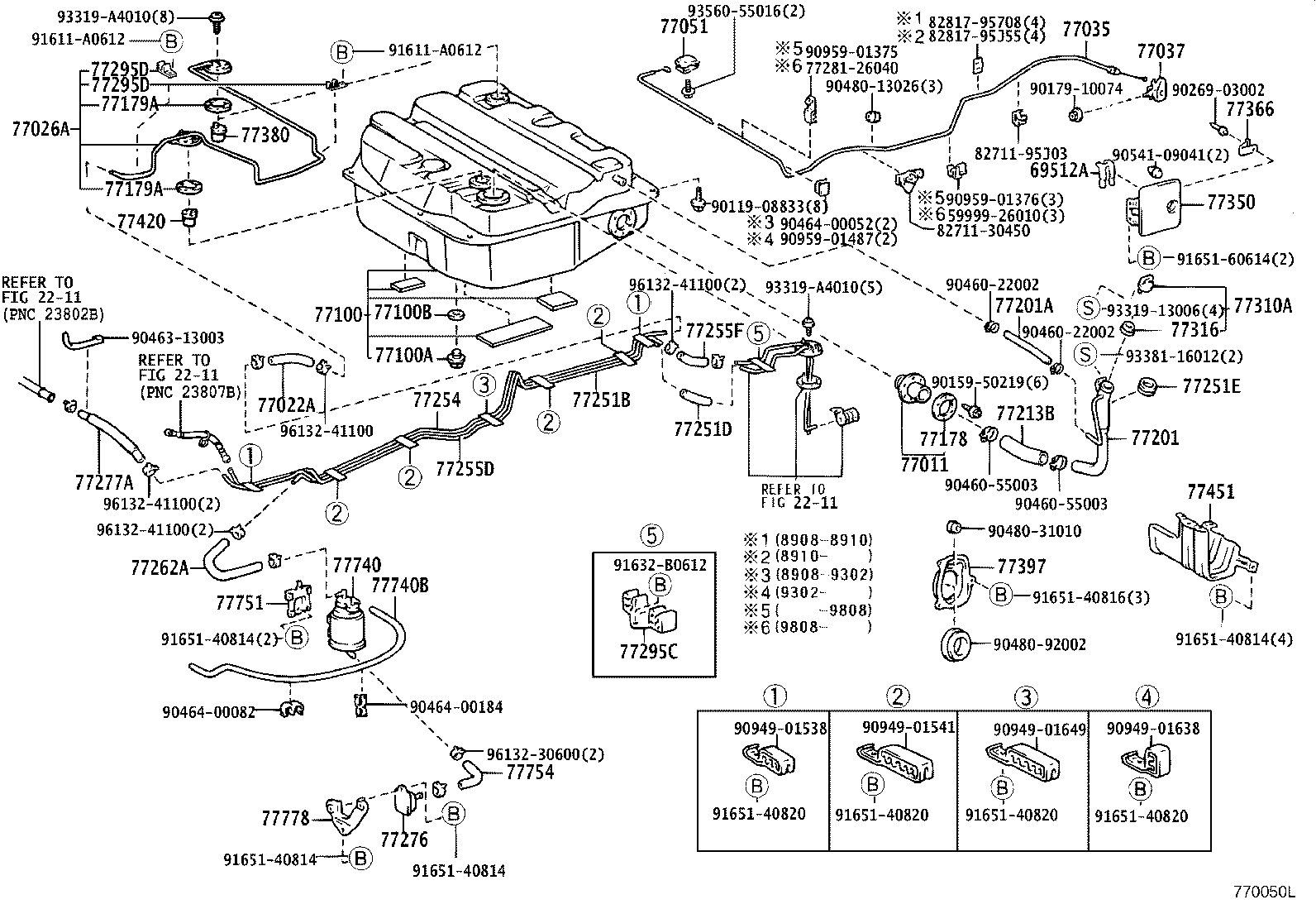 77014-26020 TUBE SUB-ASSY, FUEL TANK BREATHER, NO.3 product image
