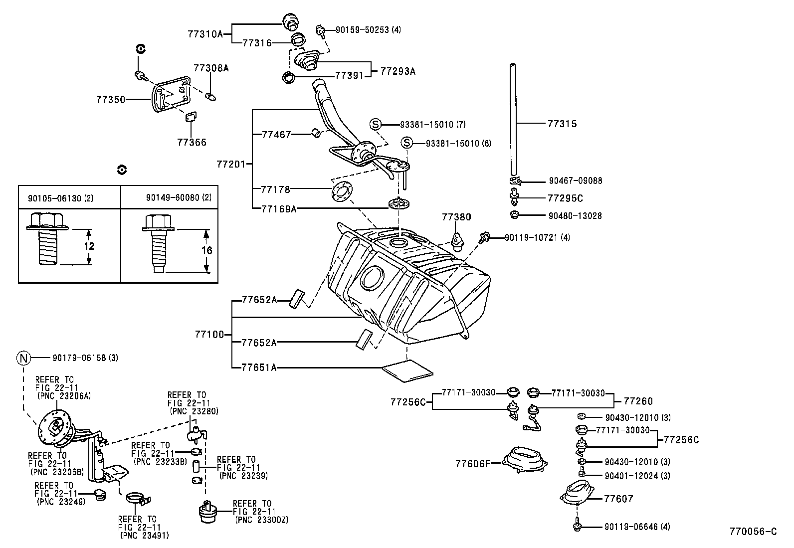 Toyota 77001-24030 TANK ASSY, FUEL