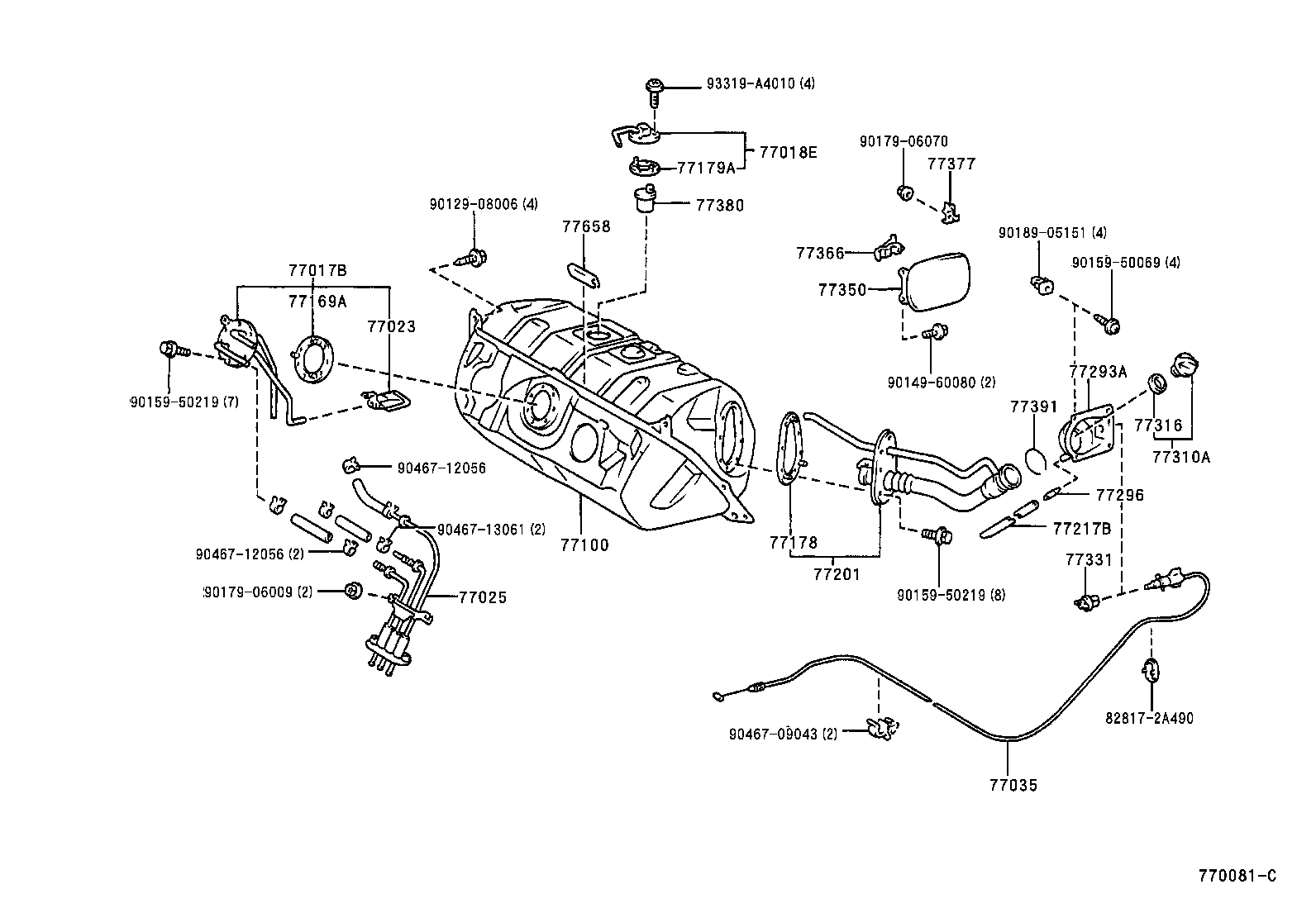 95334-08008 HOSE, FUEL(FOR FUEL RETURN) product image